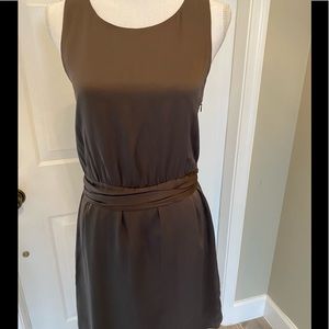 Theory silk sleeveless dress with banded waist